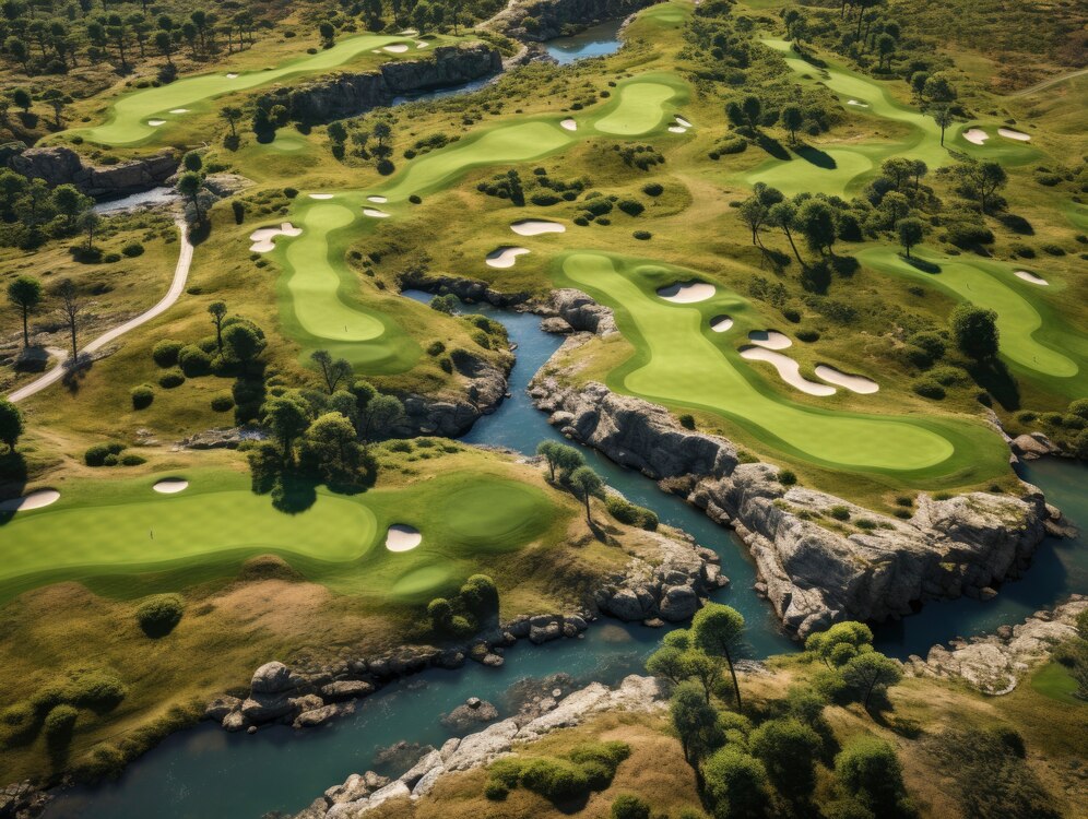 Affiche Vue aérienne Golf