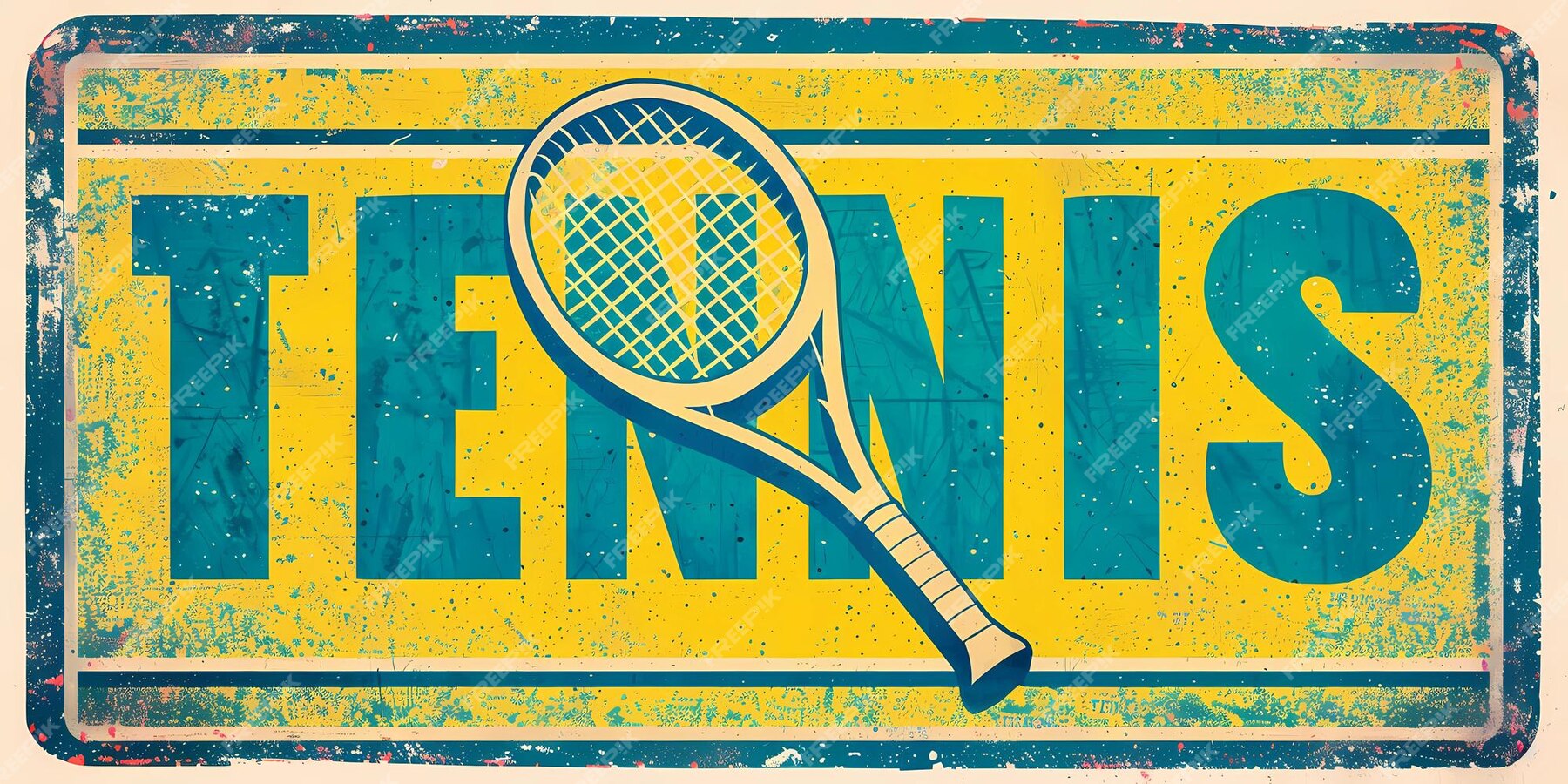 Affiche Pub Vintage Tennis