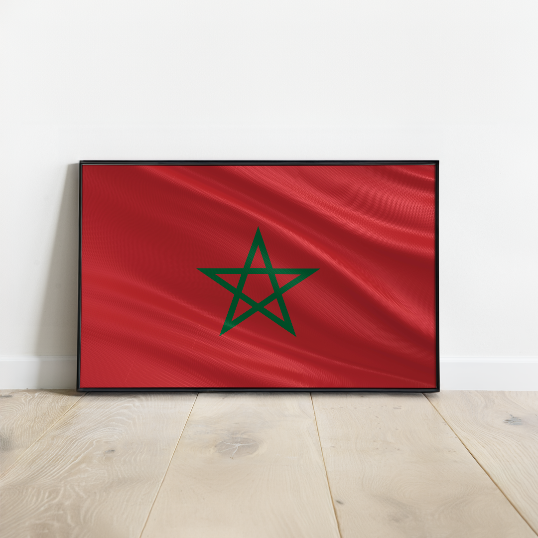 Affiche drapeau Maroc I Poster Morocco fag