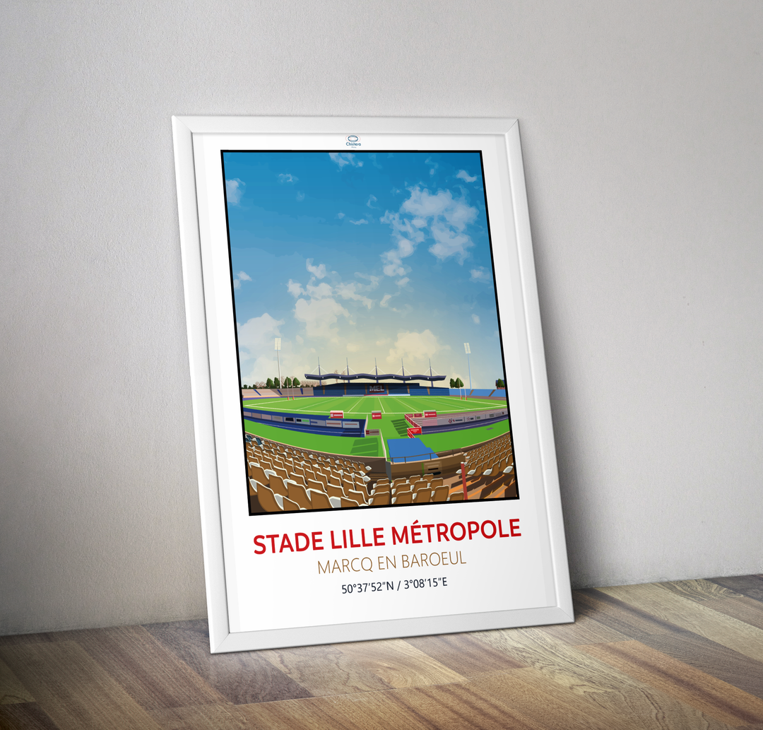 Stade rugby Lille Métropole Marcq en Baroeul I Affiche stade rugby nationale