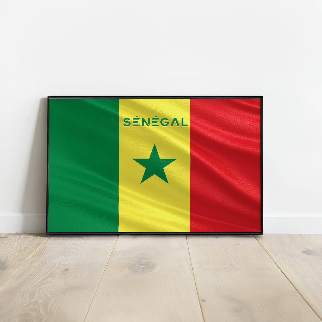 Affiche drapeau Sénégal I Poster Senegal flag