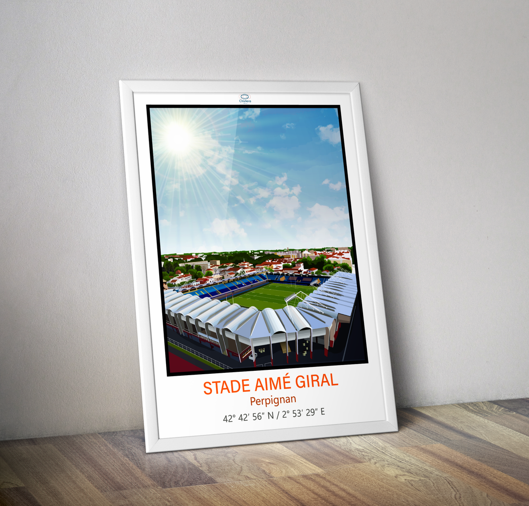 Affiche stade Aimé Giral I Stade de Perpignan USAP I Union sportive Arlequins perpignanais