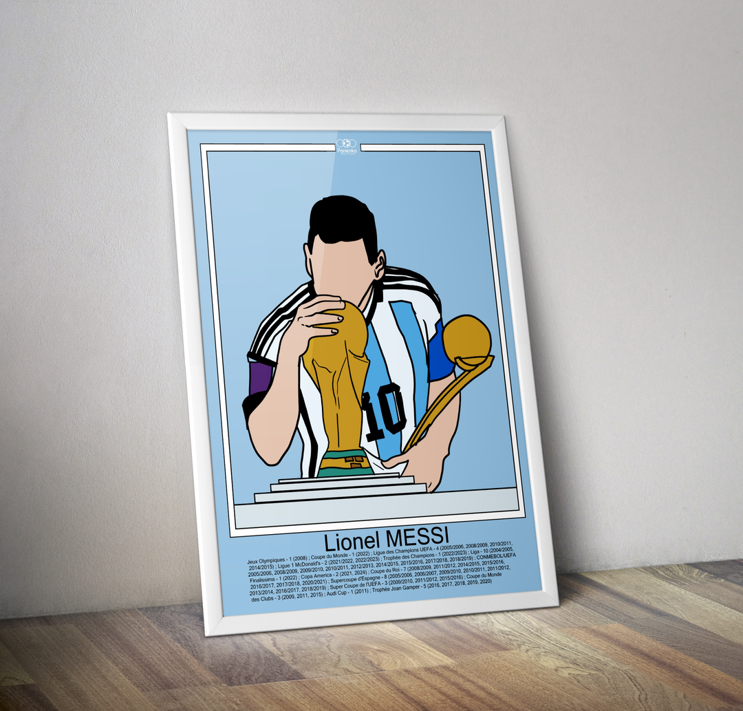 Affiche coupe du monde Lionel Messi I Affiche ballon d'or Messi
