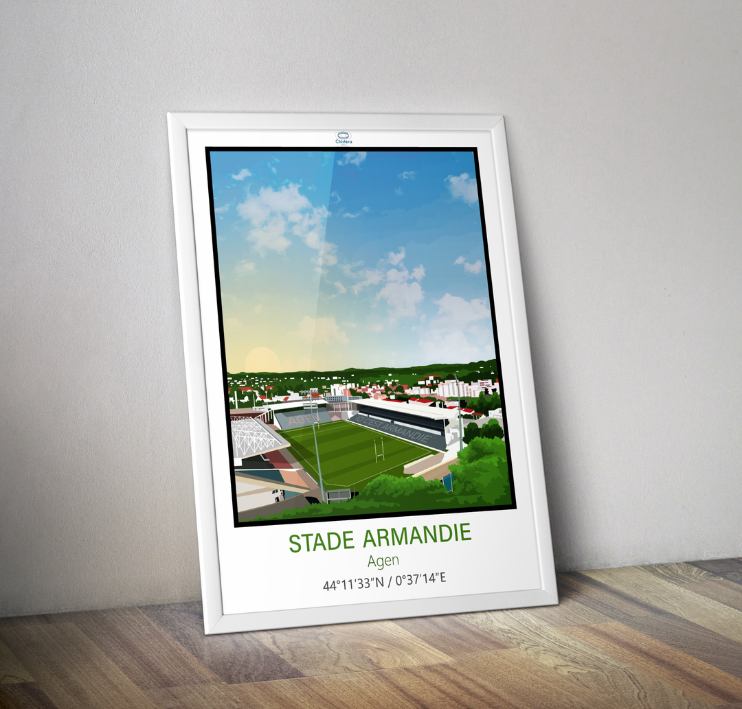 Affiche stade Armandie Agen I Stade SU Agen I Stade de rugby de Agen