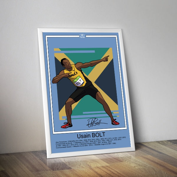 Affiche Usain Blot I Affiche athlétisme Jamaïque