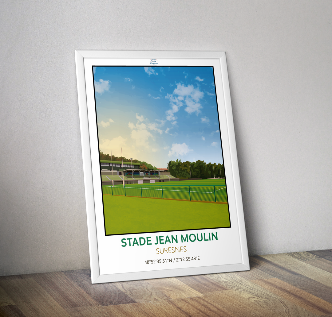 Affiche stade rugby Suresnes I Stade rugby Jean Moulin