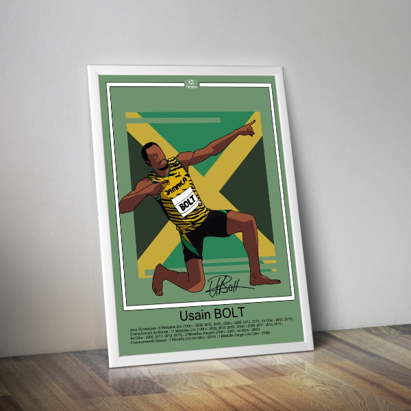 Affiche Bolt Usain record du monde 100 métres I Affiche athetisme