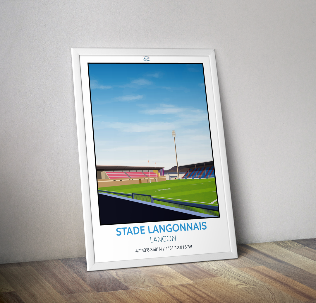 Stade rugby Langonnais I Affiche rugby Langon