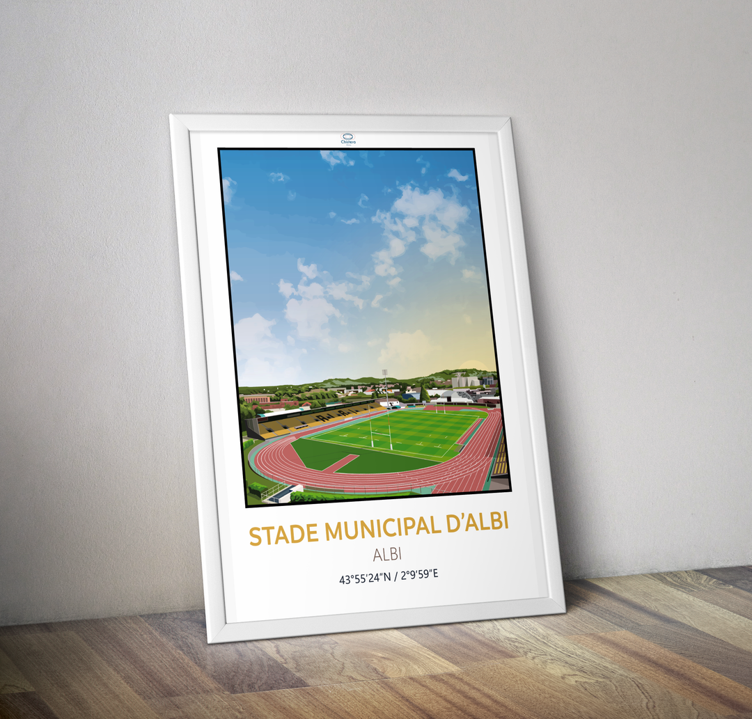Stade rugby Municipal d'Albi I Affiche stade de rugby Albi