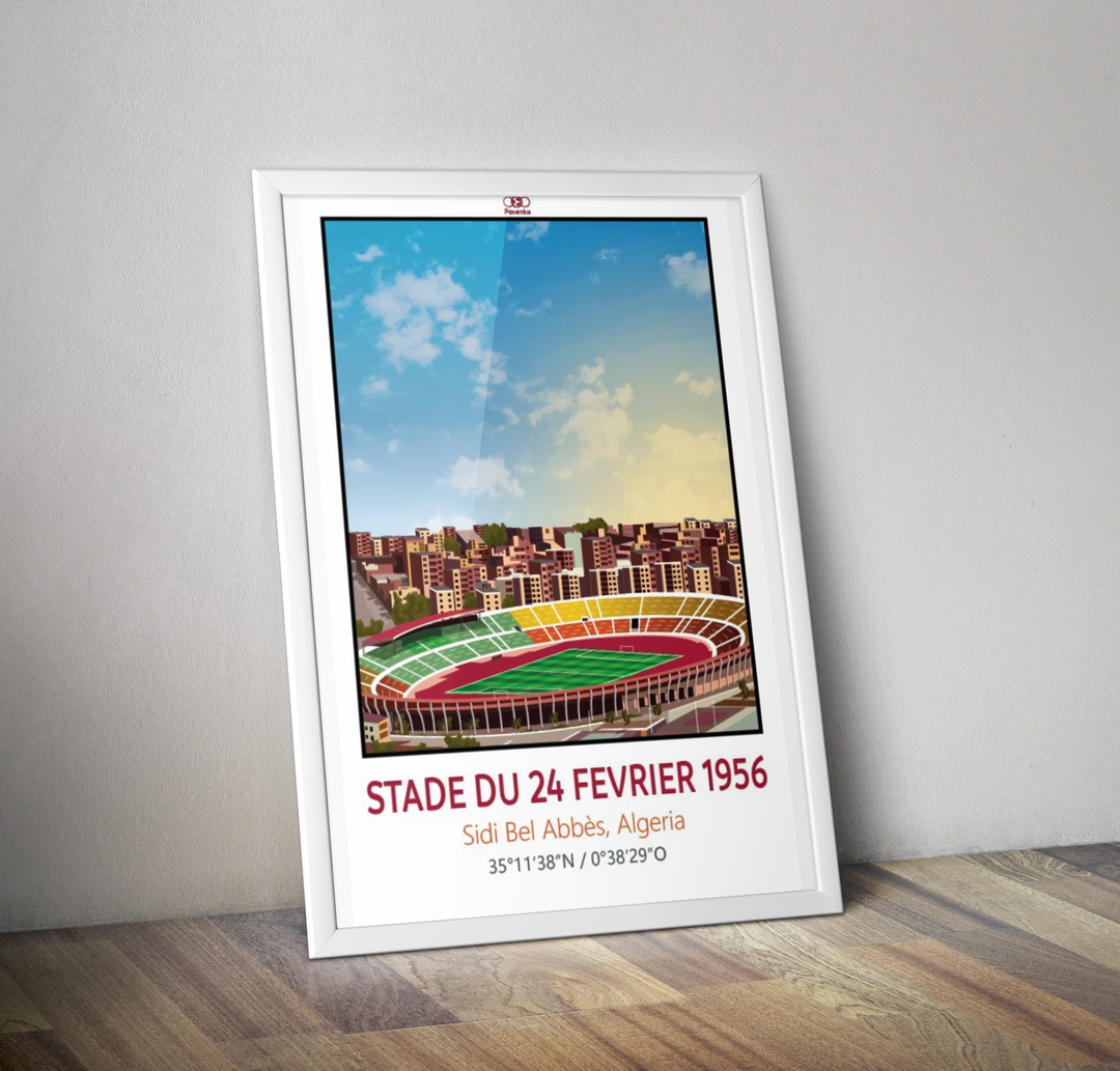 Affiche stade du 24 février 1956 I Affiche stade Algérie