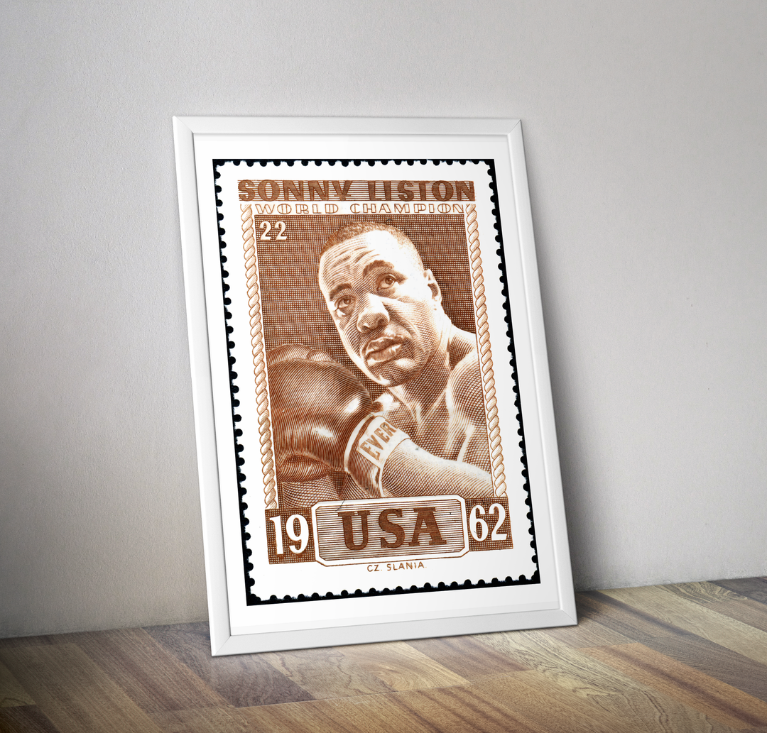 Affiche boxeur Sonny Liston I Affiche champion du monde boxe 1962