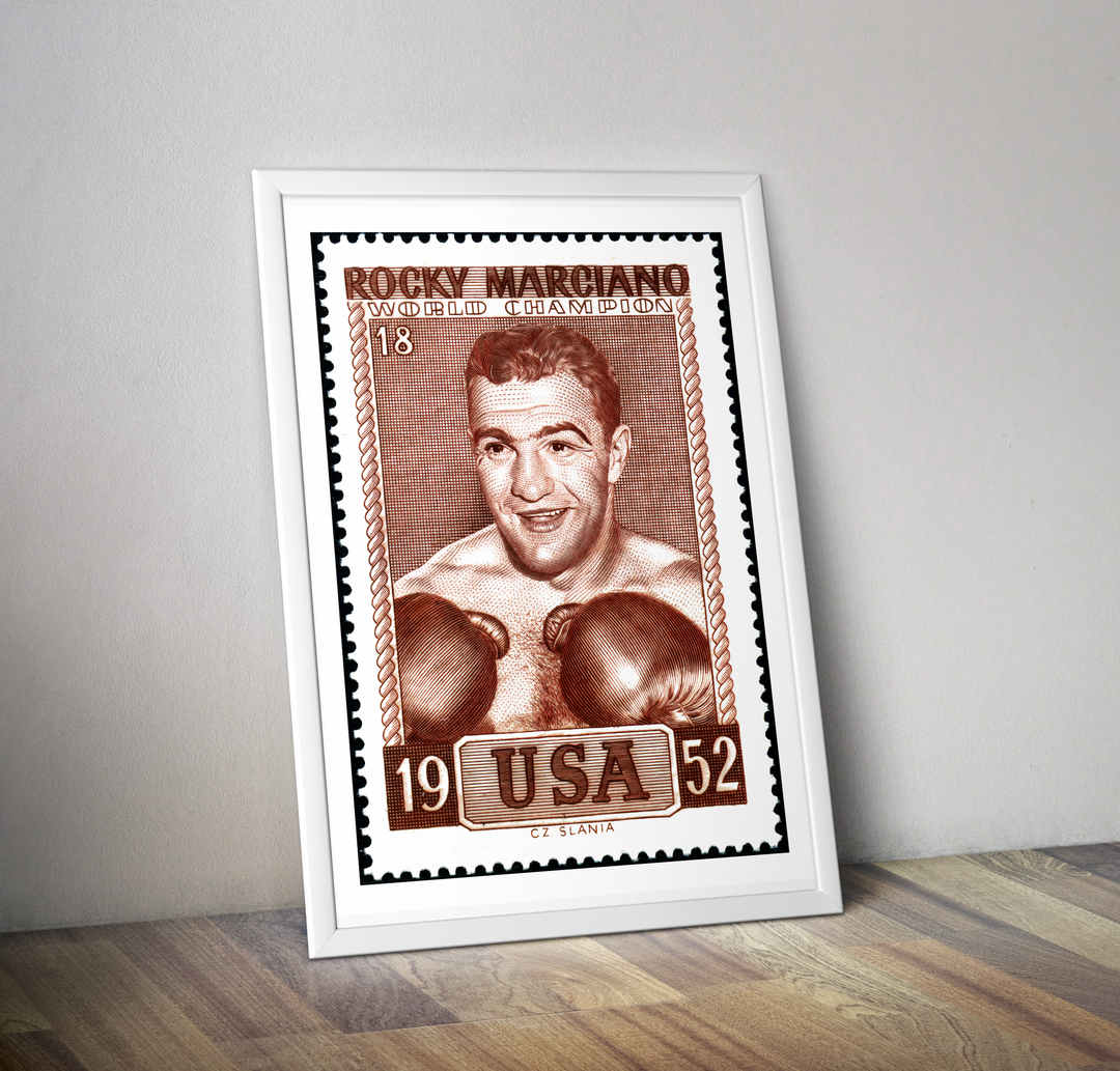 Affiche Rocky Marciano boxeur I Affiche champion monde 1952