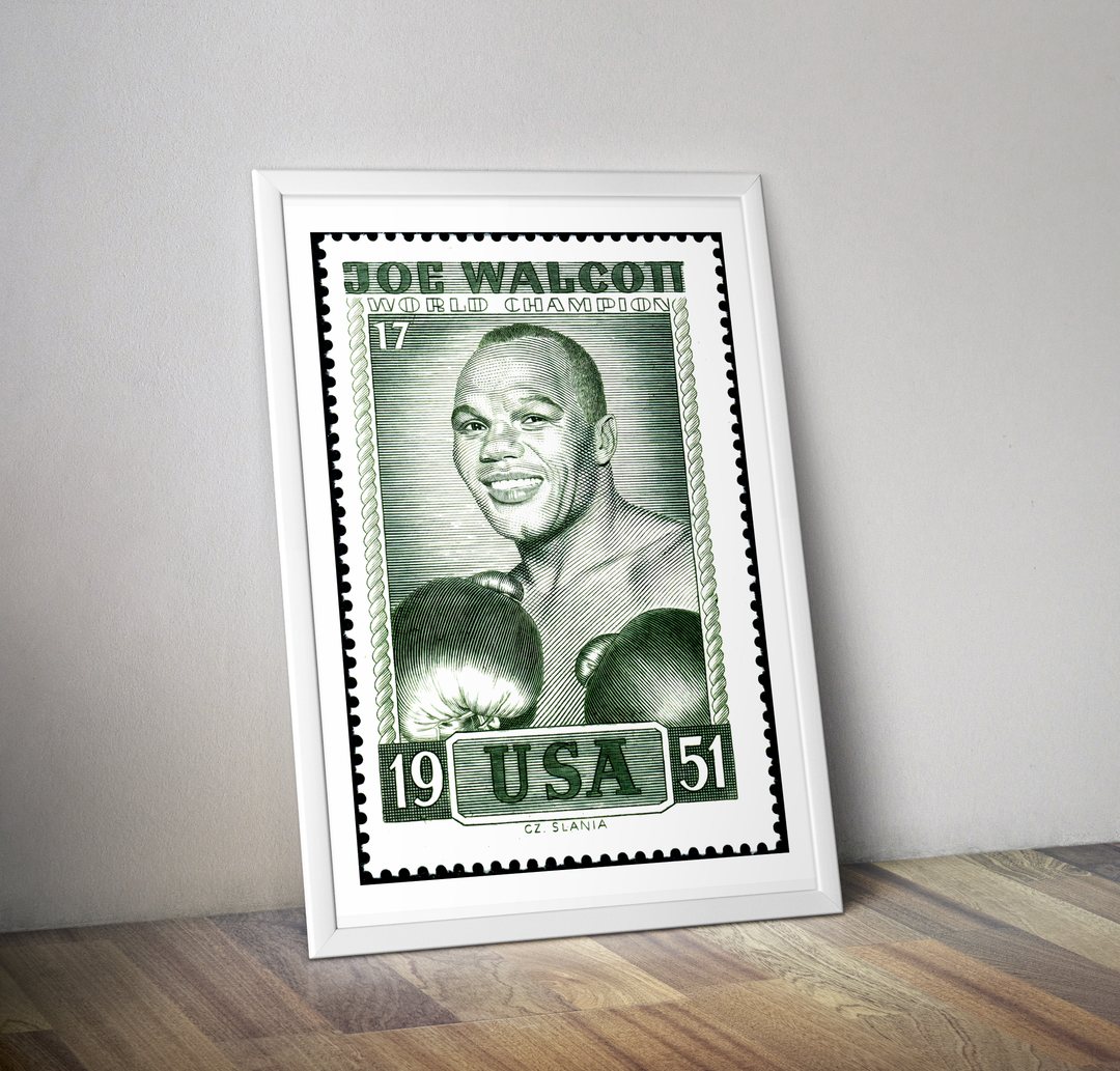 Affiche Joe Walcott champion monde boxe 1951 I Affiche boxe USA