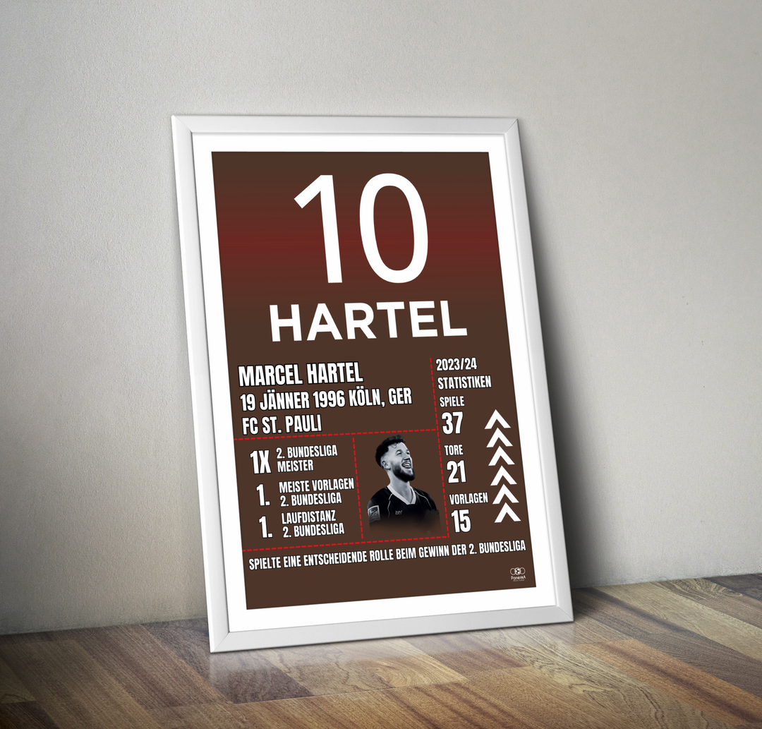 Affiche football Marcel HARTEL I Affiche de football