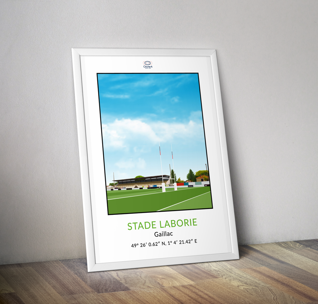 Stade Laborie Gaillac I Affiche stade rugby Fédérale 1 Gaillac
