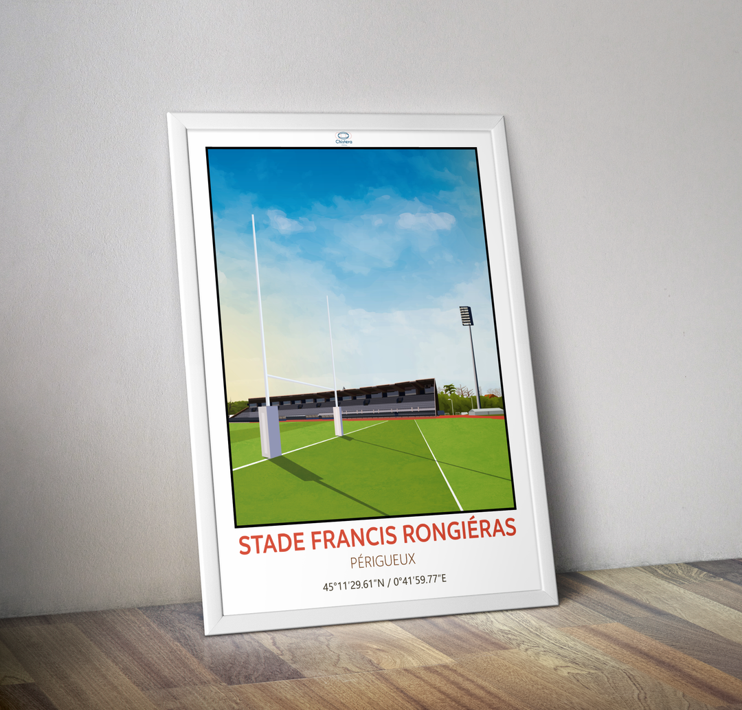 Affiche stade rugby de Périgueux Francis Rongiérias