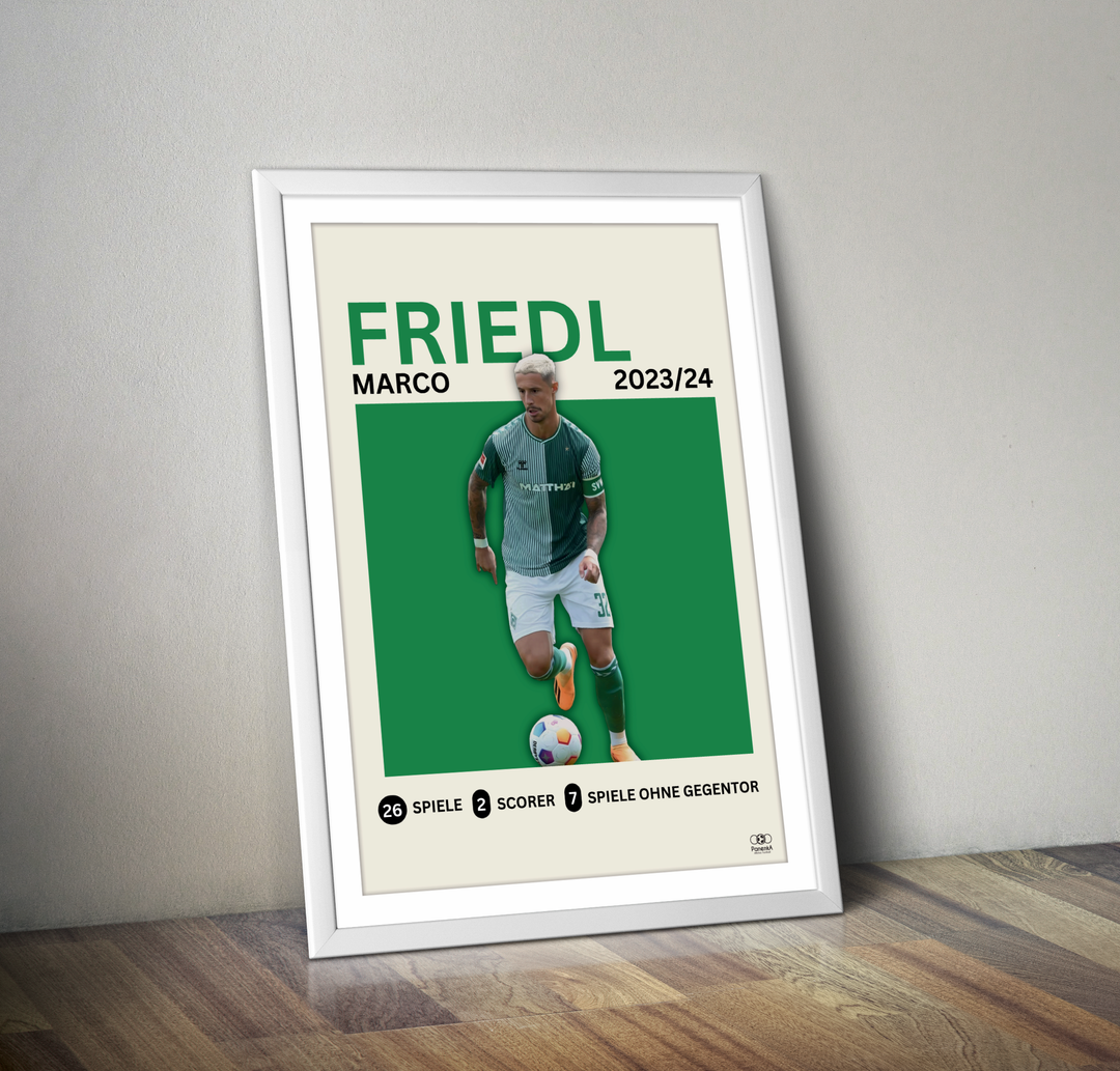 Affiche Marco FRIEDL I Affiche football Werder Brême