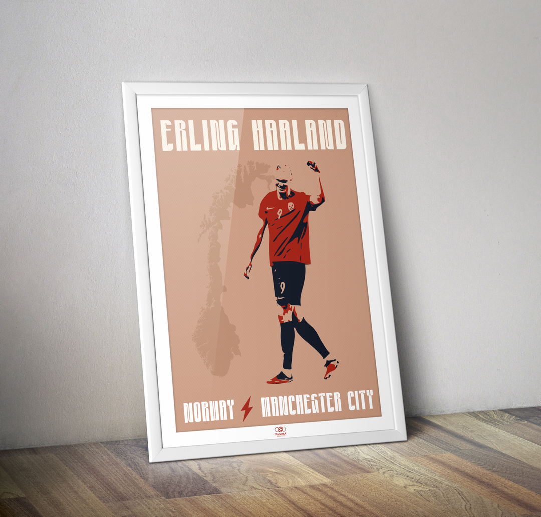 Affiche Erling Haaland I Affiche joueur de foot légende