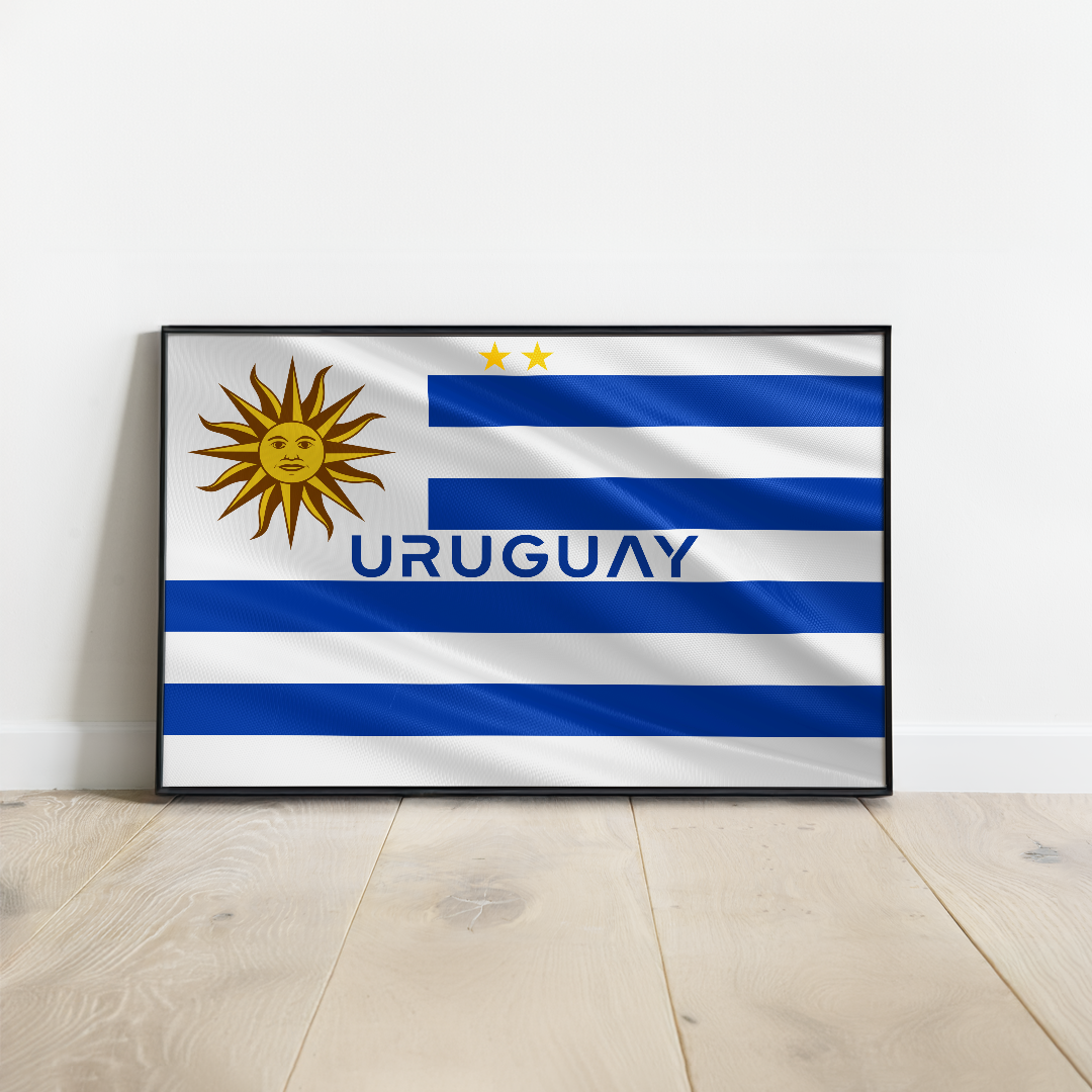 Affiche drapeau Uruguay champion du monde I Poster flag