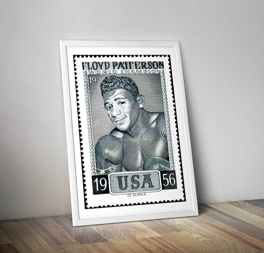 Affiche Floyd Patterson I Affiche boxe champion USA 1956