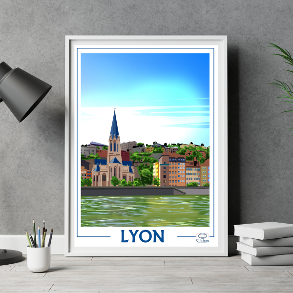 Affiche ville de Lyon I Affiche ville de France