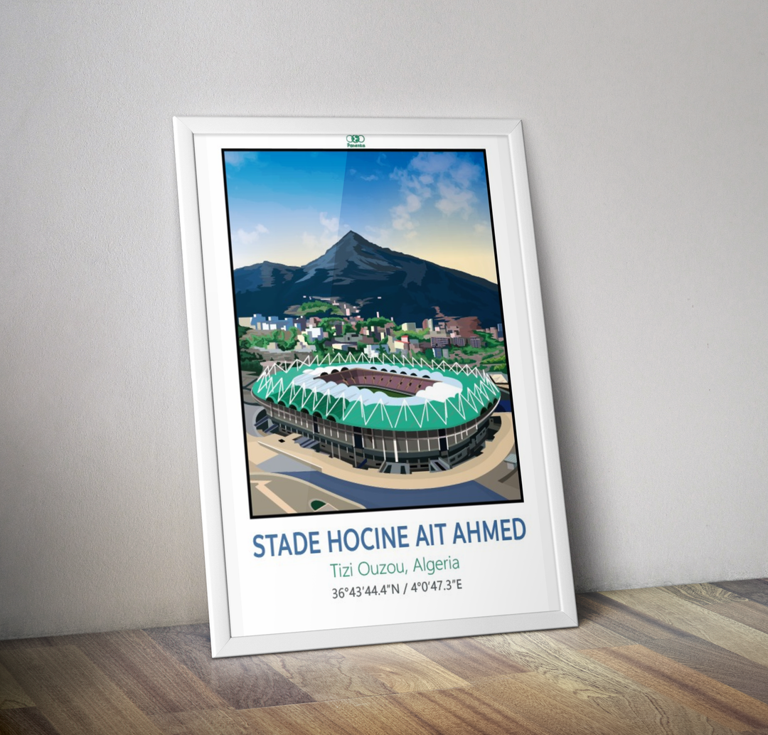 Affiche stade Hocine Ait Ahmed I Affiche stade Algérie Tizi Ouzou