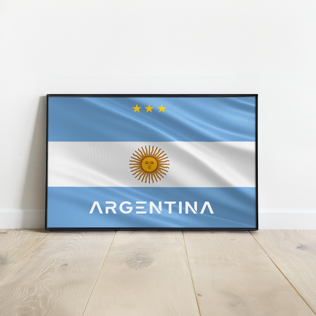 Affiche drapeau Argentine I Poster Argentina flag