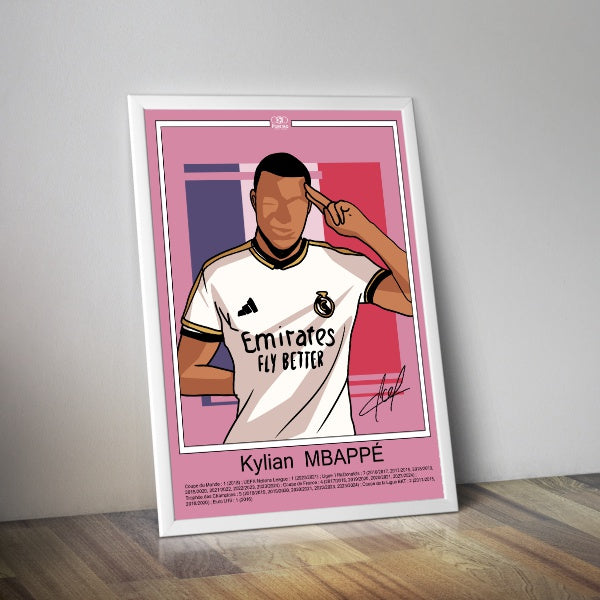 Affiche Kylian Nbappé Real de Madrid I Affiche foot