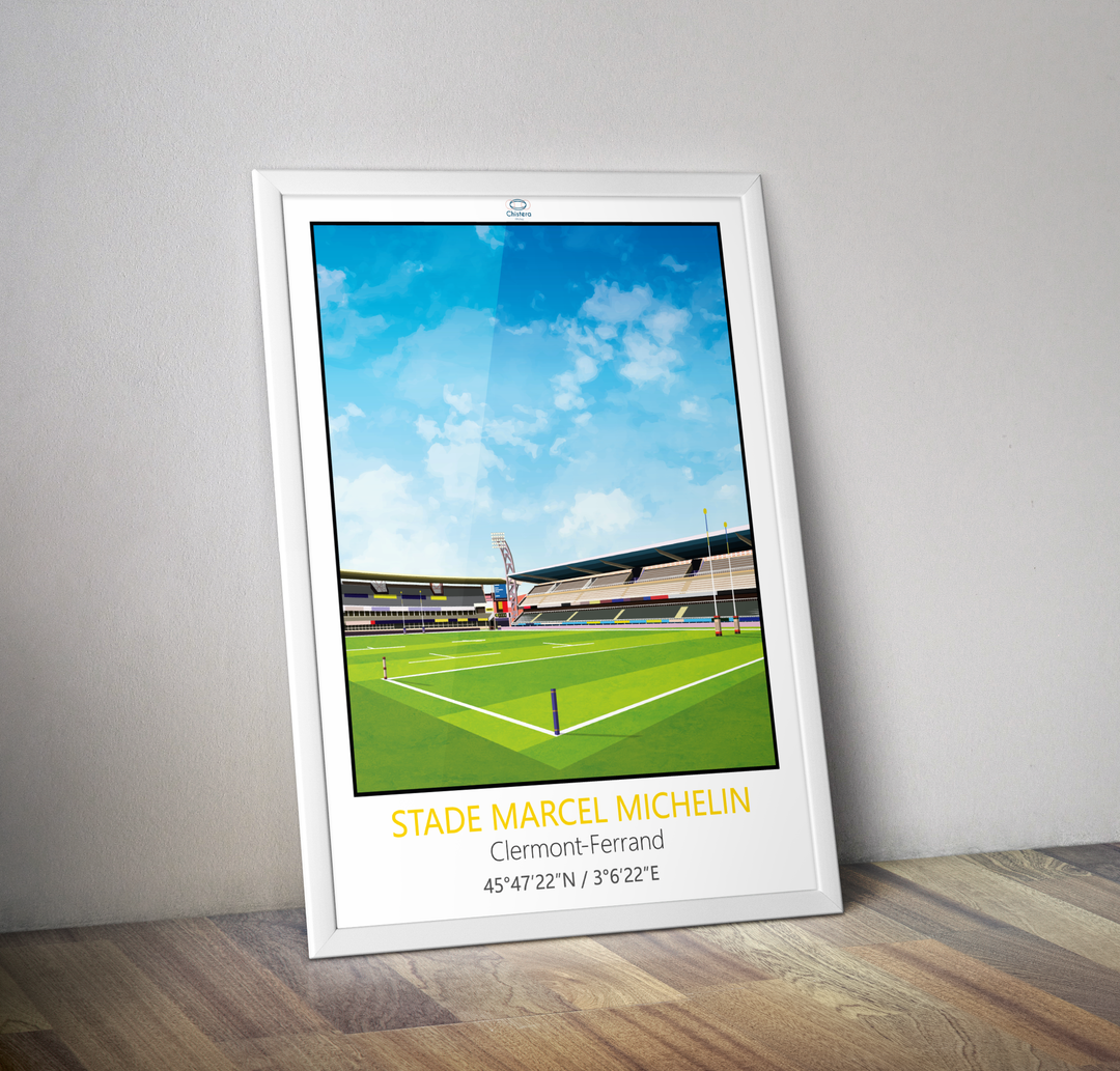 Affiche stade Marcel Michelin I Clermont Ferrand I ASM rugby I Top 14