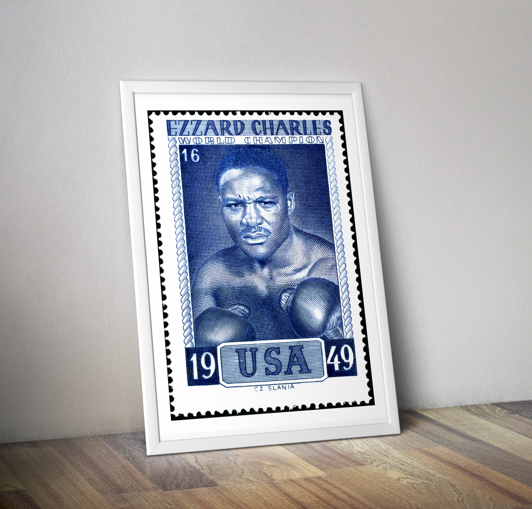 Affiche Ezzard Charles champion du monde 1949 I Affiche boxe USA