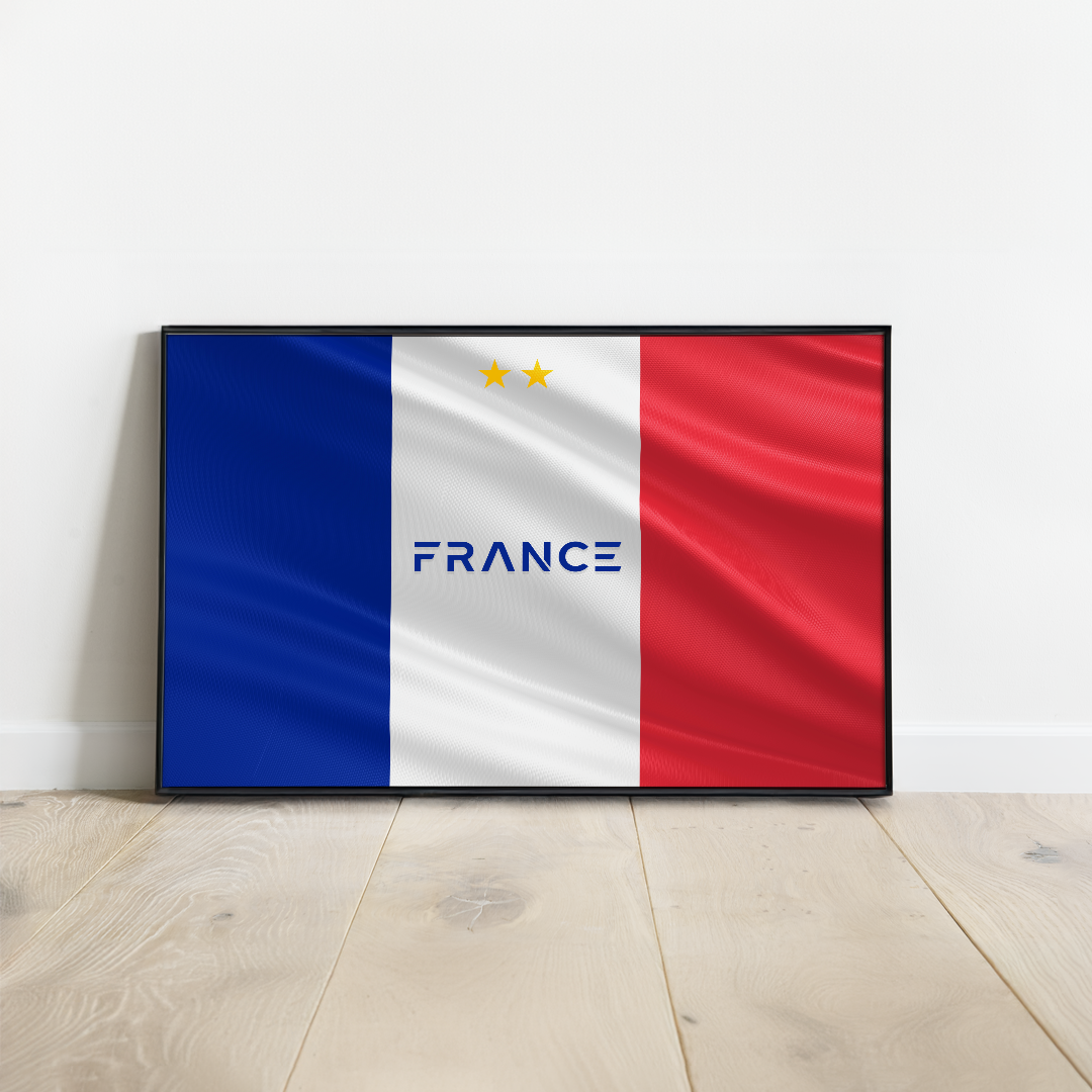 Affiche drapeau France champion du monde I Poster flag France poster
