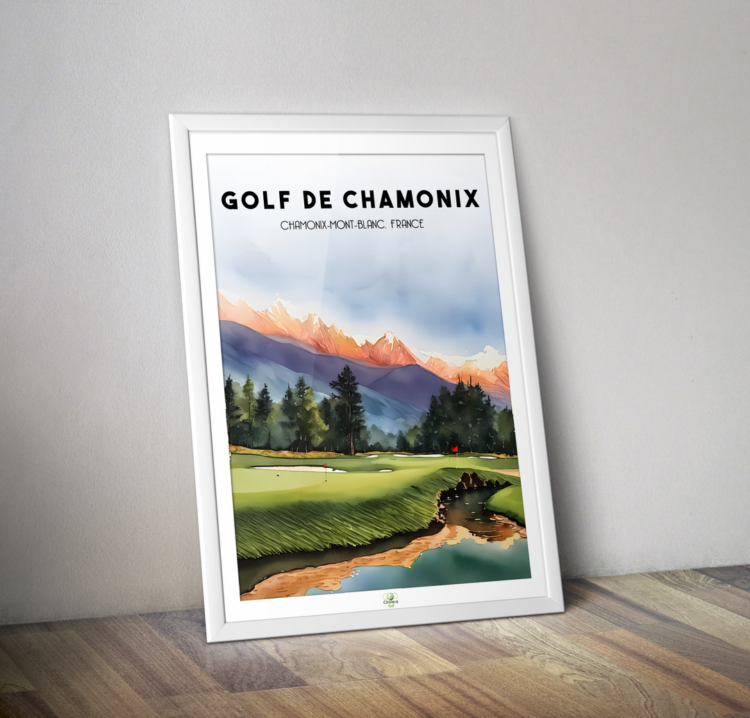 Affiche golf de Chamonix I Golf Mont Blanc I Robert Trent Jones Sr