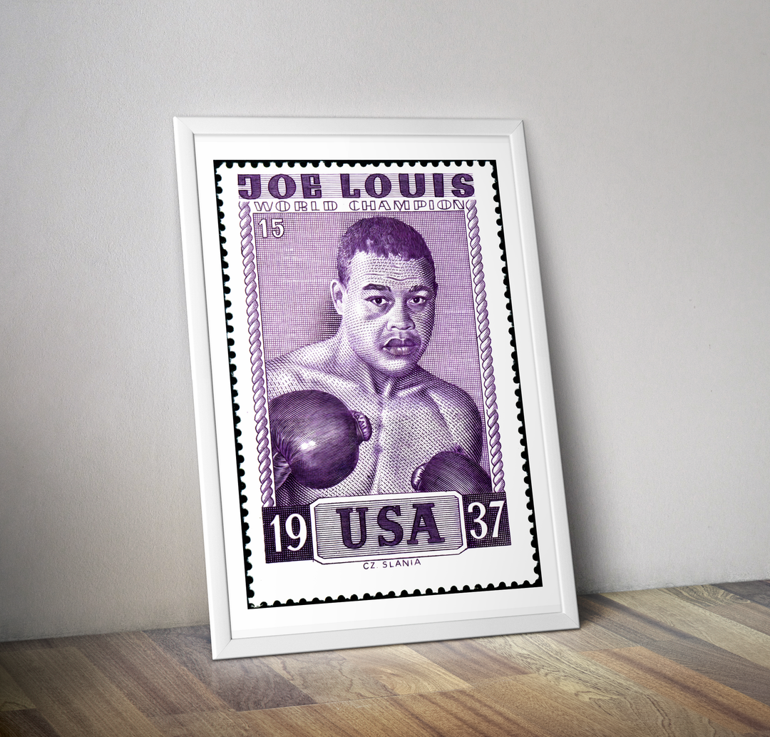 Affiche Joe Louis champion boxe 1937 I Affiche boxeur USA