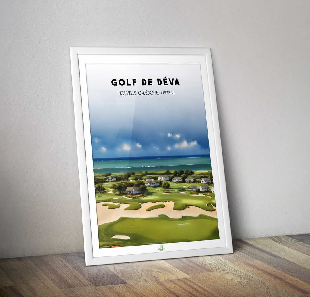 Affiche golf de Déva I Golf Nouvelle Calédonie I Pete Dye