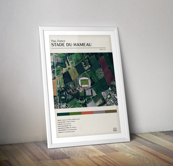 Affiche stade du Hameau vue aérienne I Affiche section Paloise