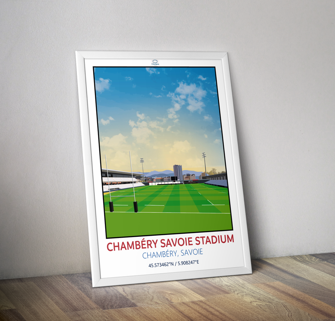Stade rugby Chambéry Savoie Stadium I Affiche stade rugby Nationale