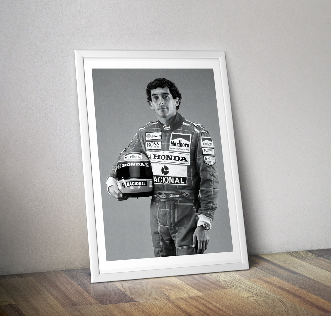 Affiche Ayrton Senna casque Formule1 Racing art
