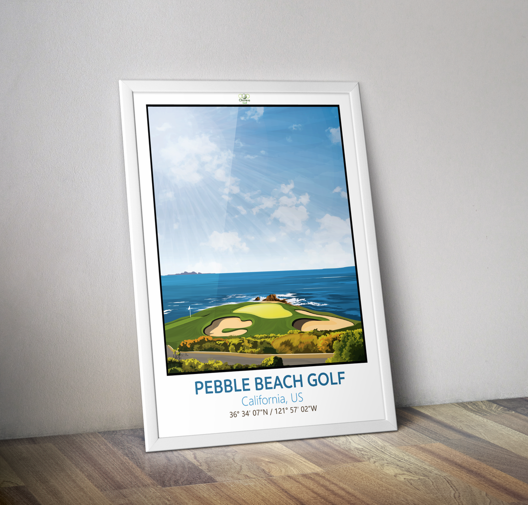 Affiche Pebble beach golf I Golf Californie USA