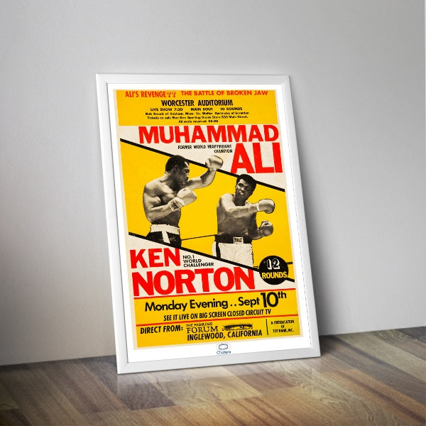Affiche combat boxe Ali contre Norton I Affiche boxe