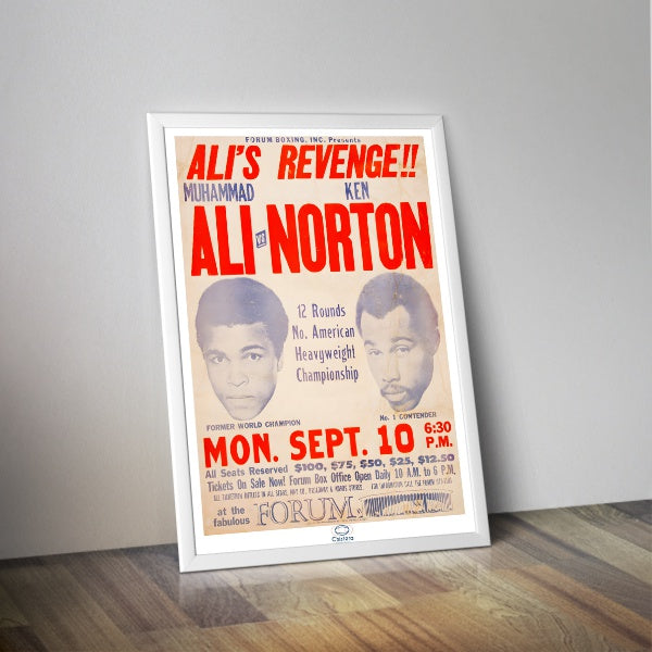 Affiche combat Ali contre Norton I Affiche boxe uS