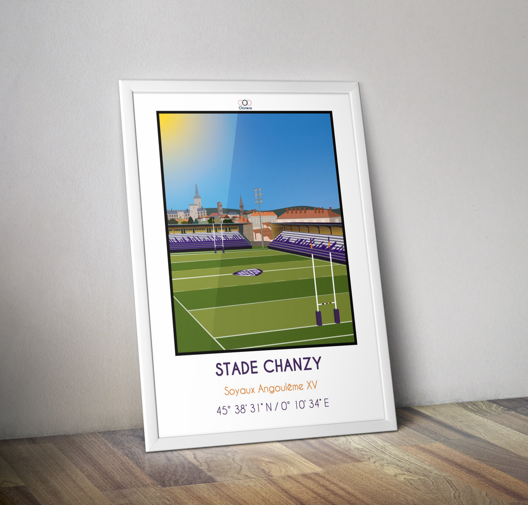 Affiche stade rugby Soyaux Angouleme I Affiche stade Chanzy