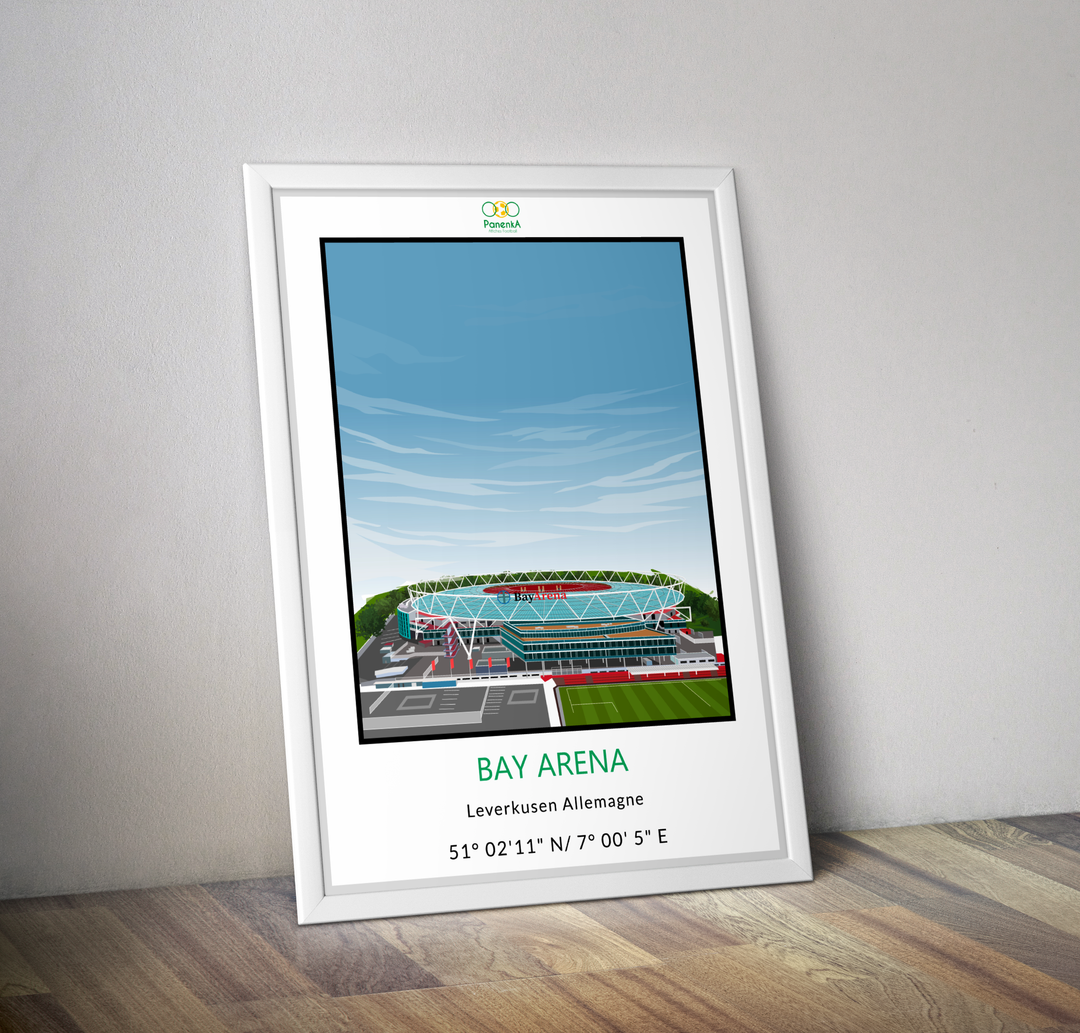 Stade Leverkusen Bay Arena I Affiche stade Allemand