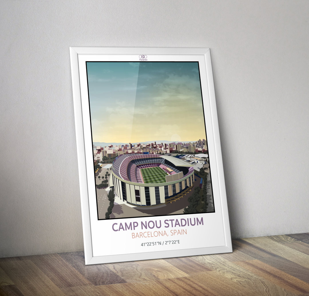 Affiche stade Camp Nou Barcelone Espagne