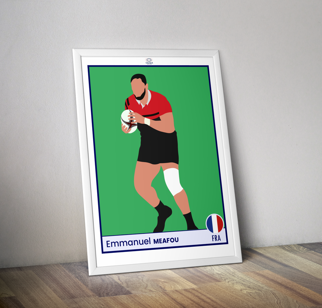 Affiche rugby vignette POP ART Emmanuel Méafou