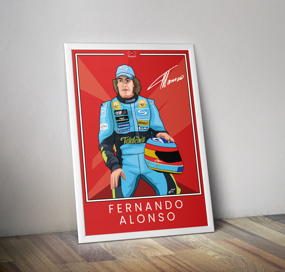 Affiche Fernando Alonso champion du monde 2005