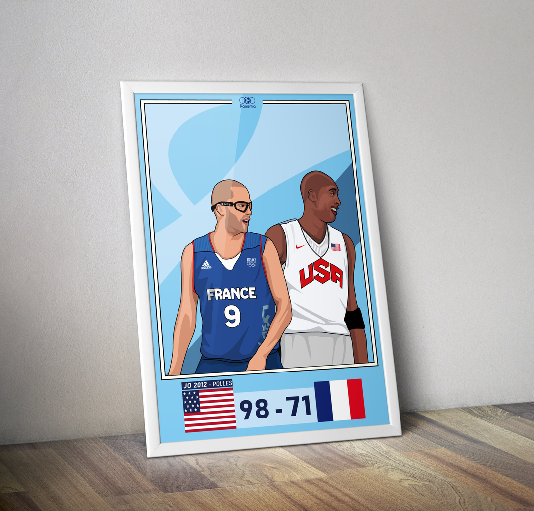 Affiche basket France USA Tony Parker JO 2012 I Affiche LeBron James
