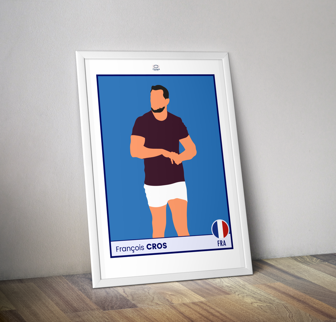 Affiche vignette Francois CROS I Affiche rygby