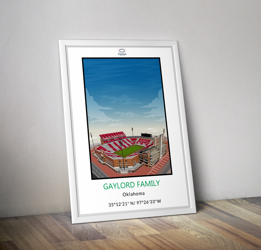 Affiche stade Gaylord Family I Affiche stade US Oklahoma