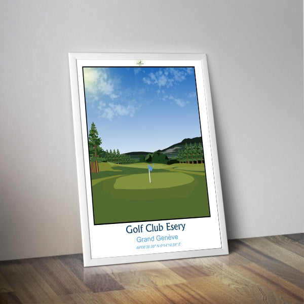 Affiche golf Esery I Golf Grand Genève I Golf Haute Savoie