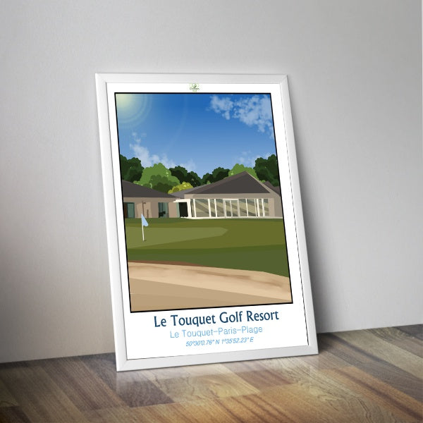 Affiche golf le Touquet I Golf resort I Golf Paris plage